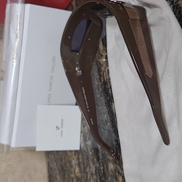 Linda Farrow Suit of Armor Wrap Around Sunglasses - Picture 7 of 8